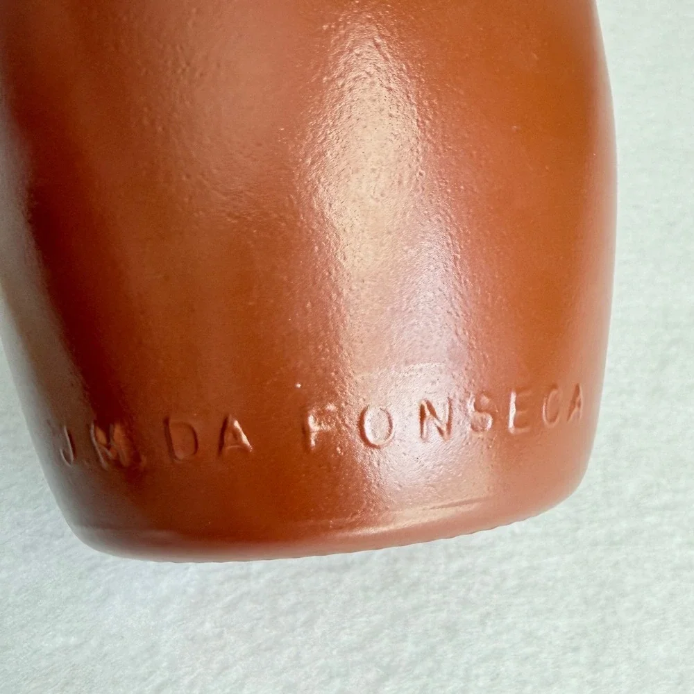 Vintage M Da Fonseca Azeitao Portugal Stoneware Bottle Decanter Terracotta 8.5